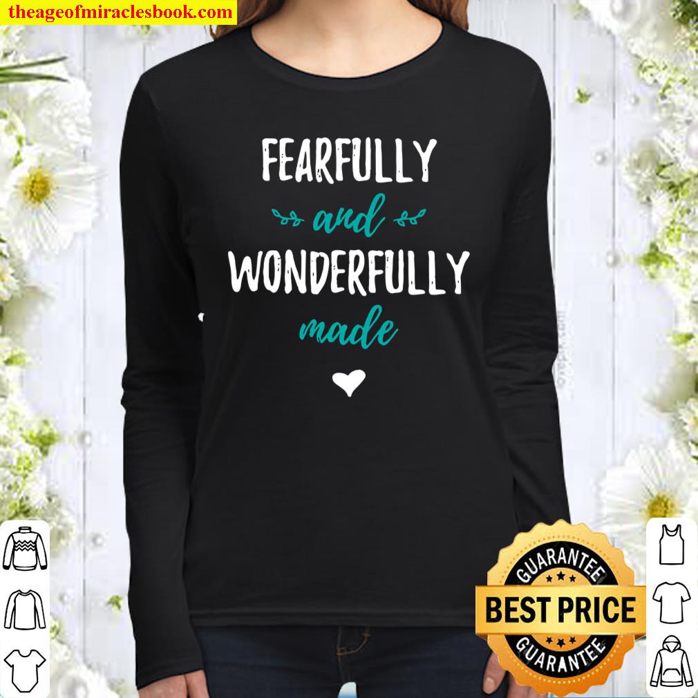 Fearfully And Wonderfully Made God Distressed Women Long Sleeved