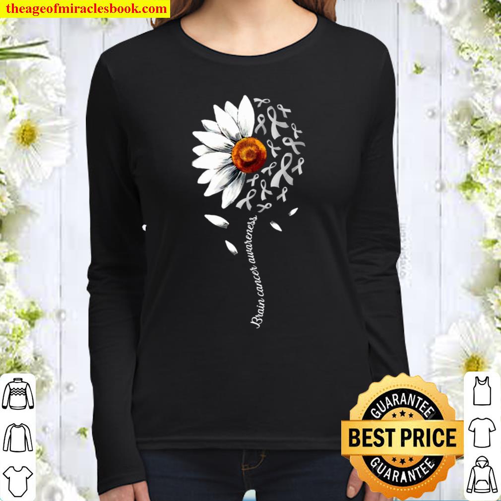 Flower Brain Cancer Awareness Women Long Sleeved