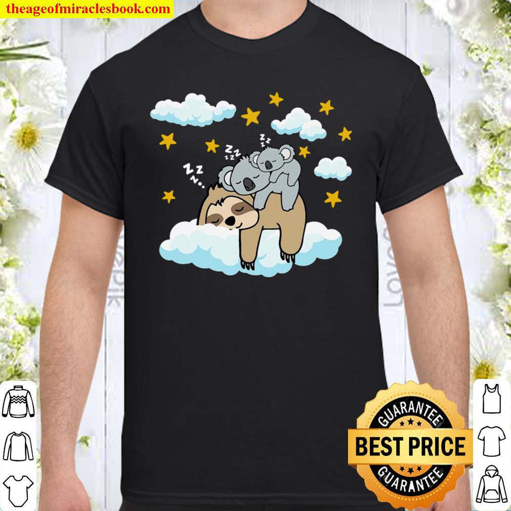 Funny Sleeping Sloth With Koala Mama Bear Napping Pajamas hot Shirt, Hoodie, Long Sleeved, SweatShirt