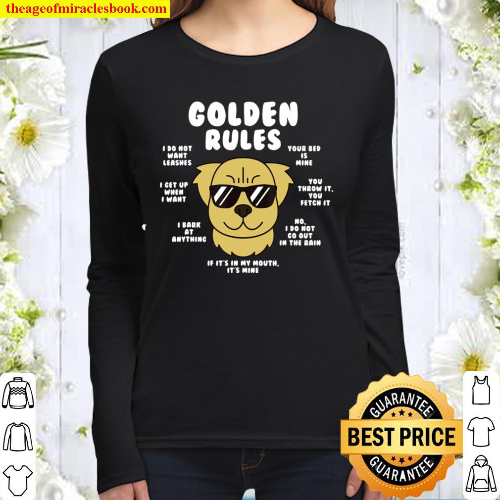 Golden Retriever Rules Dog Women Long Sleeved