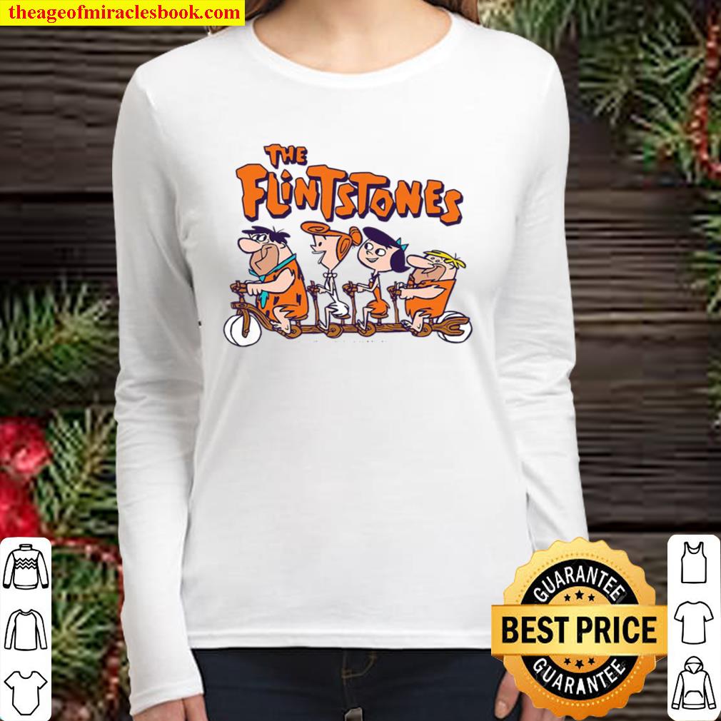 Kids The Flintstones Group Shot Bike Ride Women Long Sleeved