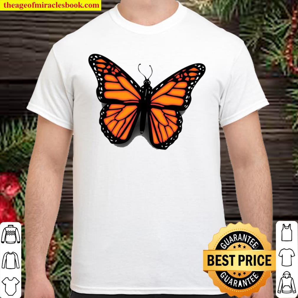 Monarch Milkweed Butterfly Realistic With Shadow- Entomology new Shirt, Hoodie, Long Sleeved, SweatShirt