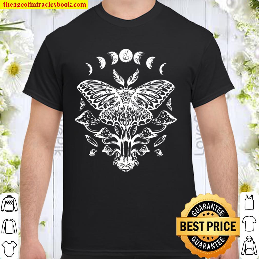 Moth Crystals Moon Phases Dark Goth Gothic Occult Wicca hot Shirt, Hoodie, Long Sleeved, SweatShirt