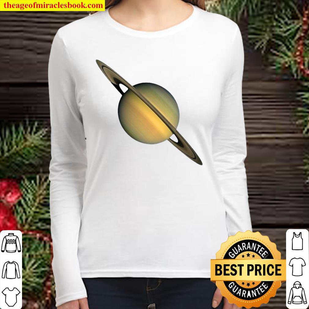 Saturn Print Cool Space Women Long Sleeved