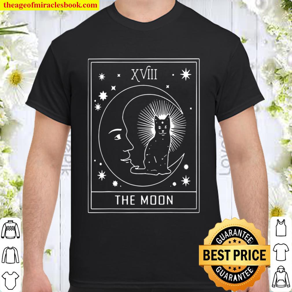Tarot Card Crescent Moon And Cat 2021 Shirt, Hoodie, Long Sleeved, SweatShirt