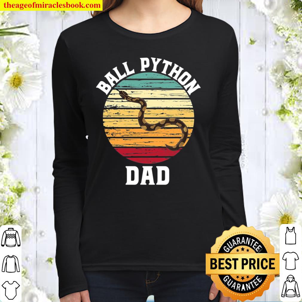 Vintage Ball Python Dad Pet Snake Women Long Sleeved