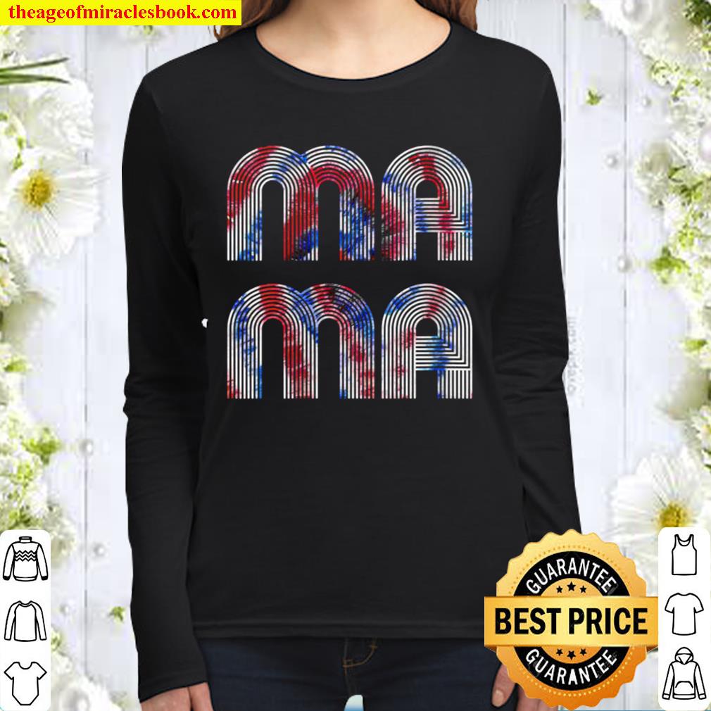 Womens Tie Dye MAMA Women Long Sleeved