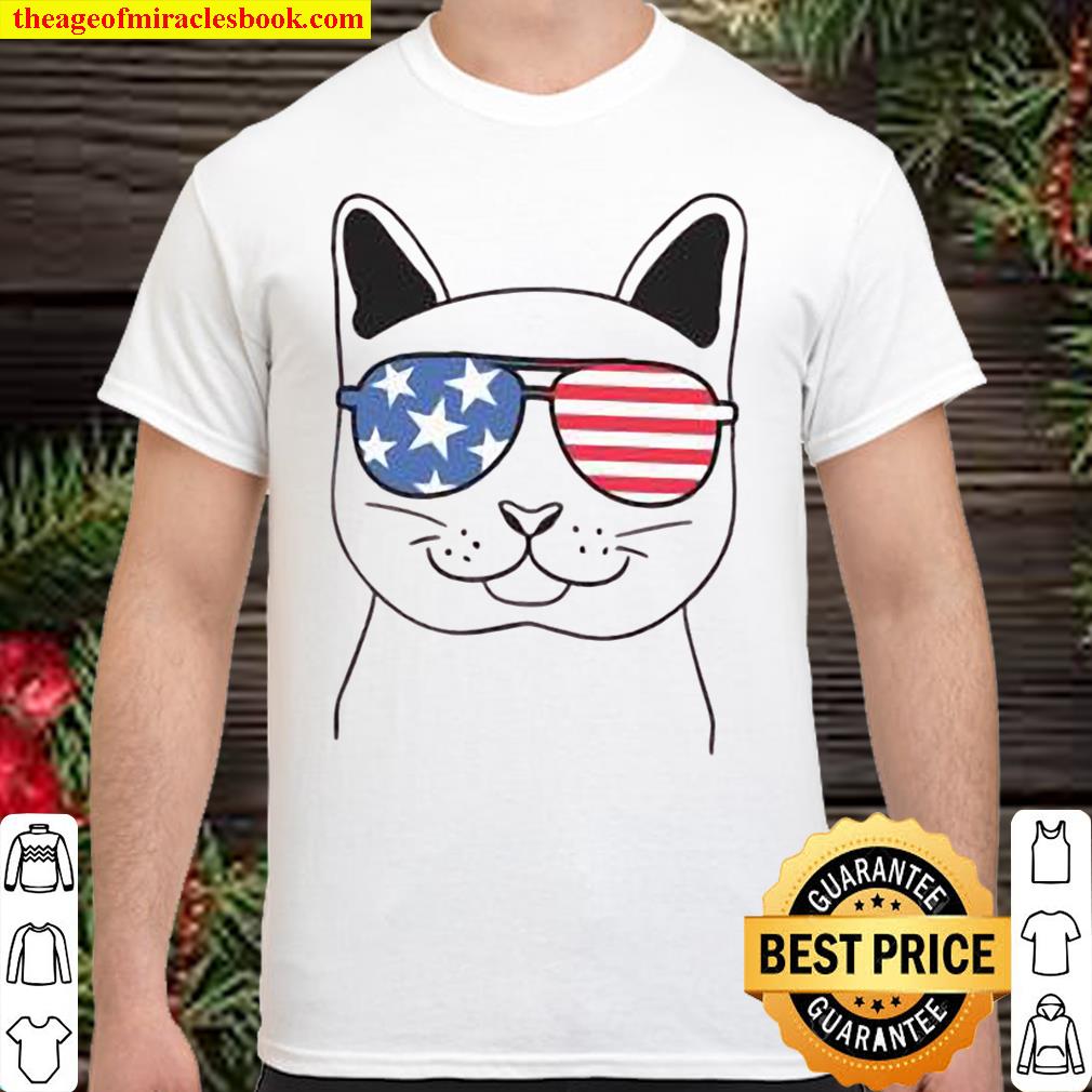 4th of July Cat Graphic Science Shirt, Hoodie, Long Sleeved, SweatShirt