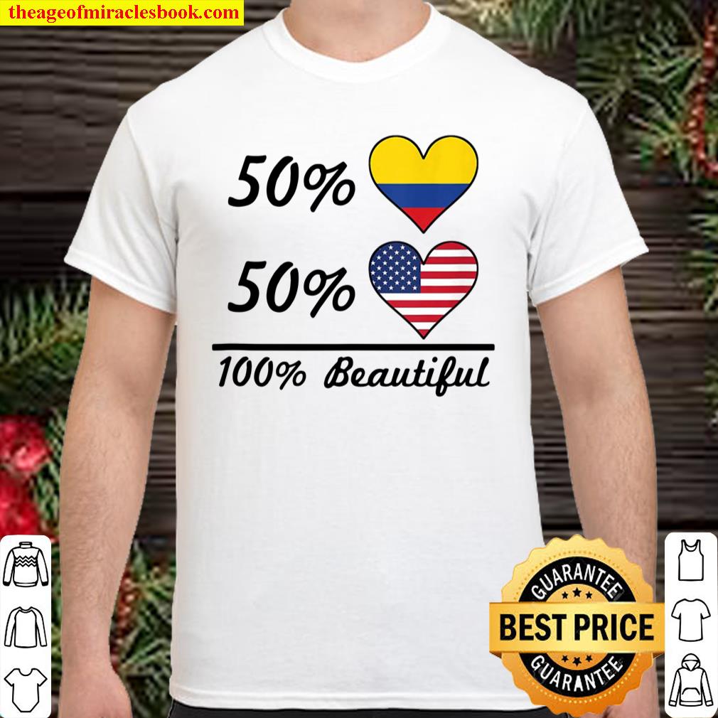 50 Colombian Flag 50 American Flag 100 Beautiful Colombia Shirt 50 Colombian Flag 50 American Flag 100 Beautiful Colombia Shirt