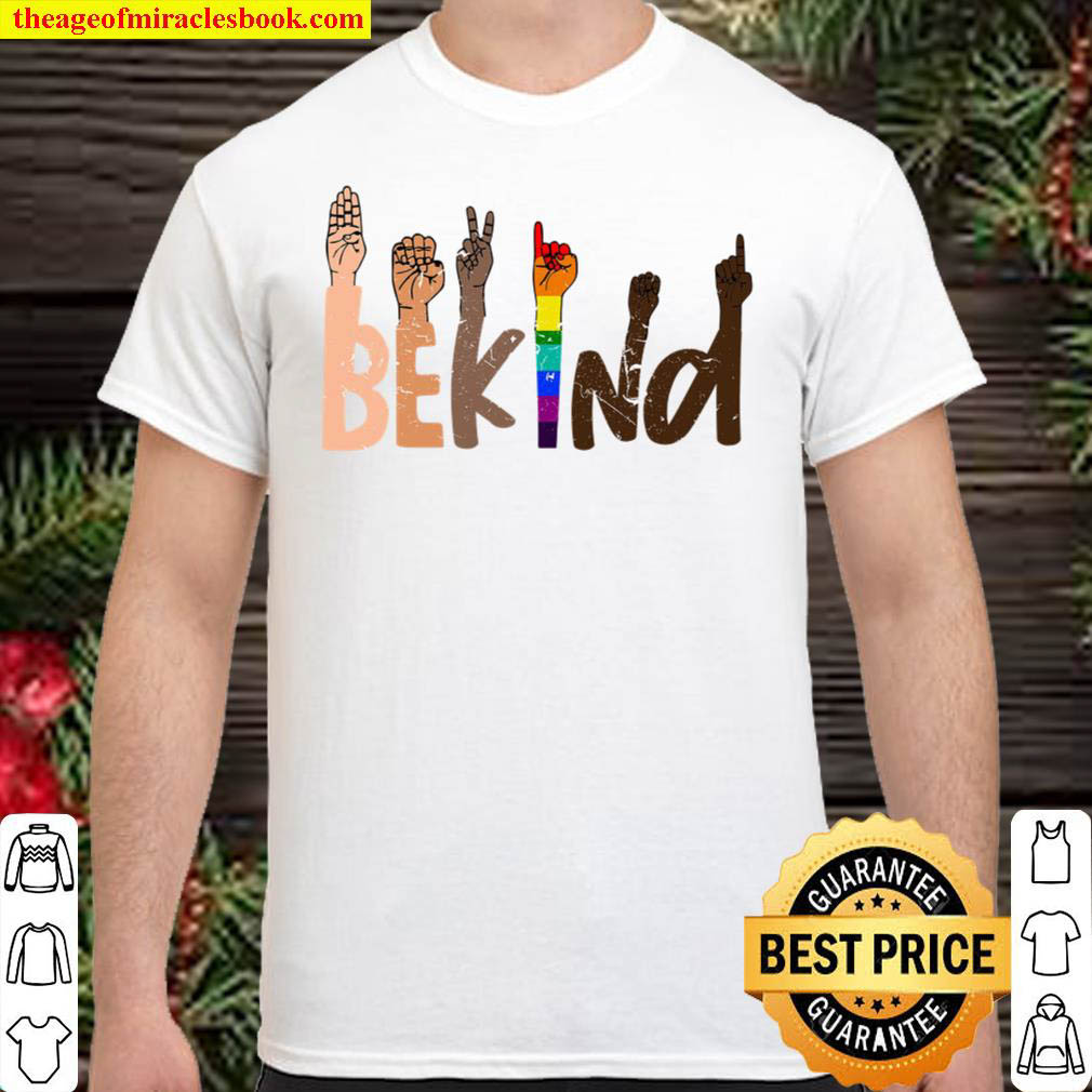 Be Kind Sign Language Shirt, Be Kind Rainbow Shirt