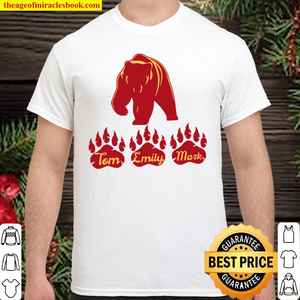 Bear Father Shirt – Custom Kid Name Clothing – Personalized Father Shirt