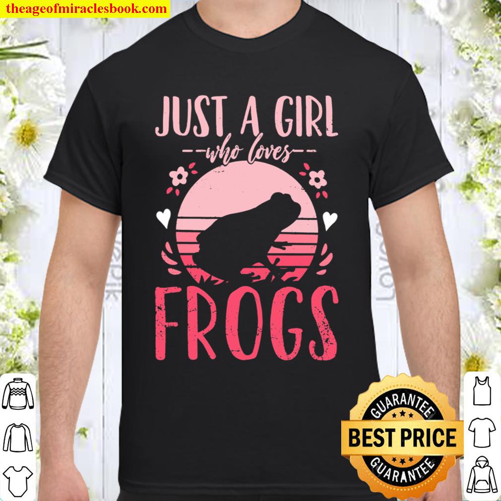 Frog Just a Girl Who Loves Frogs Retro Vintage shirt
