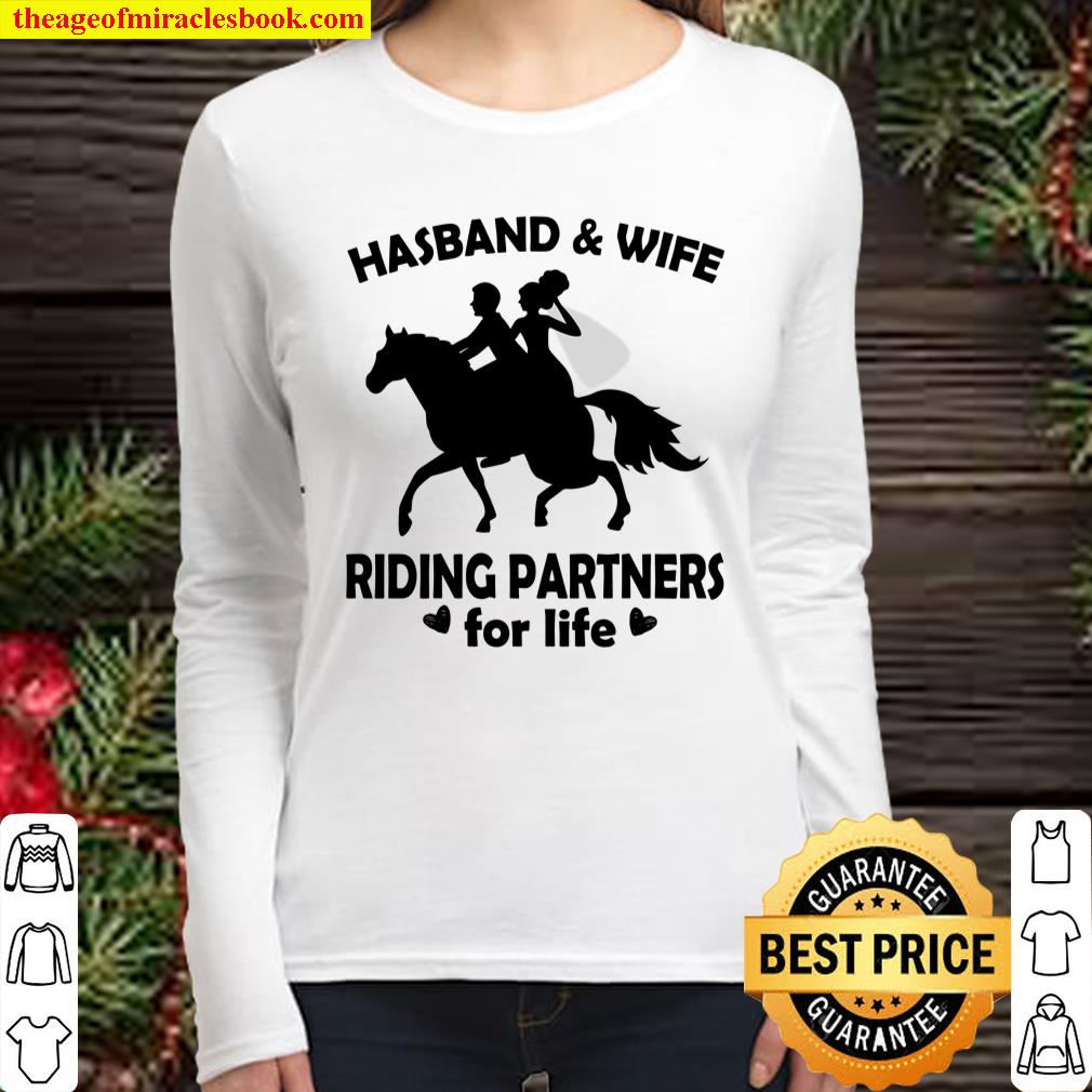 Hasband And Wife Riding Partners For Life Women Long Sleeved