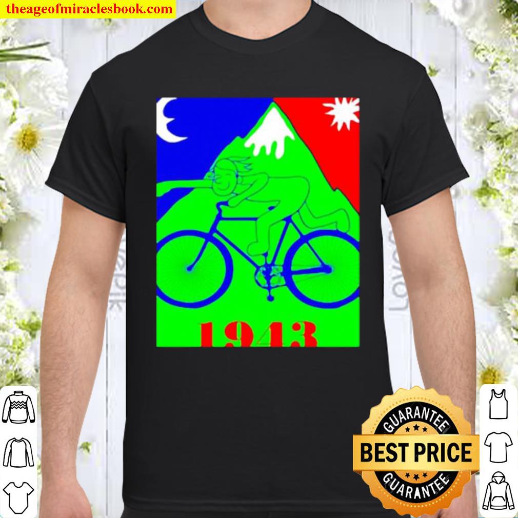 LSD psychedelic trippy bycicle day hippie 1943 shirt