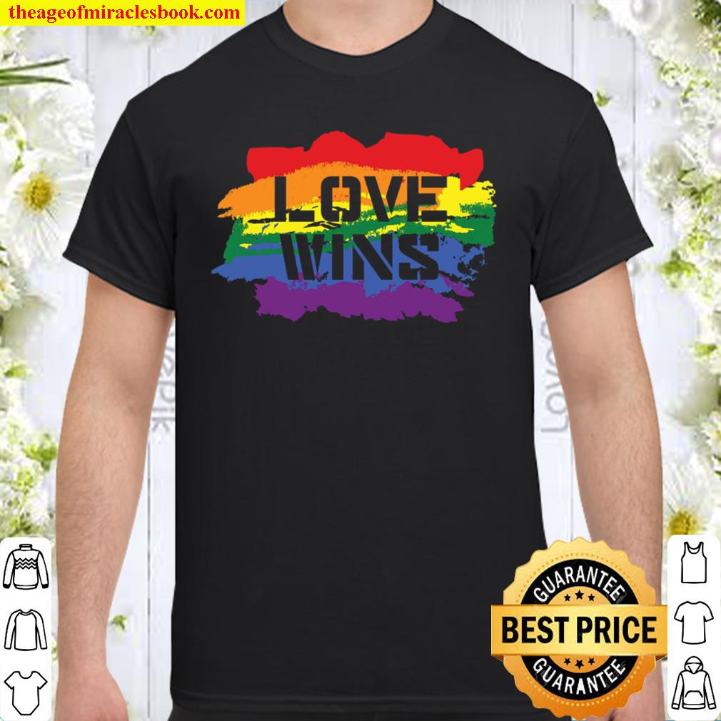 Love Wins Rainbow Gay Shirt, Hoodie, Long Sleeved, SweatShirt