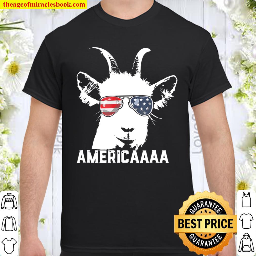 Patriotic Goat 4Th Of July Boys Funny Goat Americaaa shirt