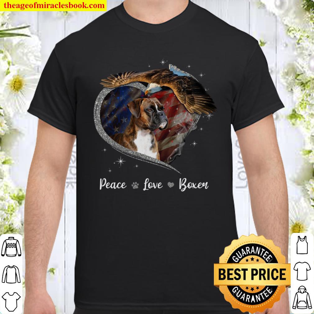 Peace Love Boxer Shirt, Hoodie, Long Sleeved, SweatShirt