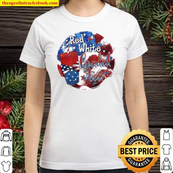 Red White Loaded Tea Classic Women T-Shirt