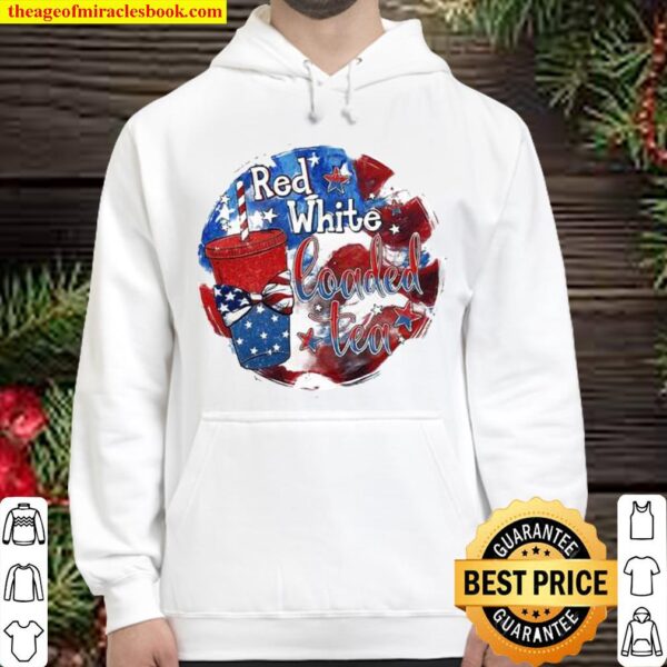 Red White Loaded Tea Hoodie