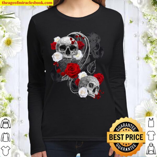 SKULL ROSE Women Long Sleeved