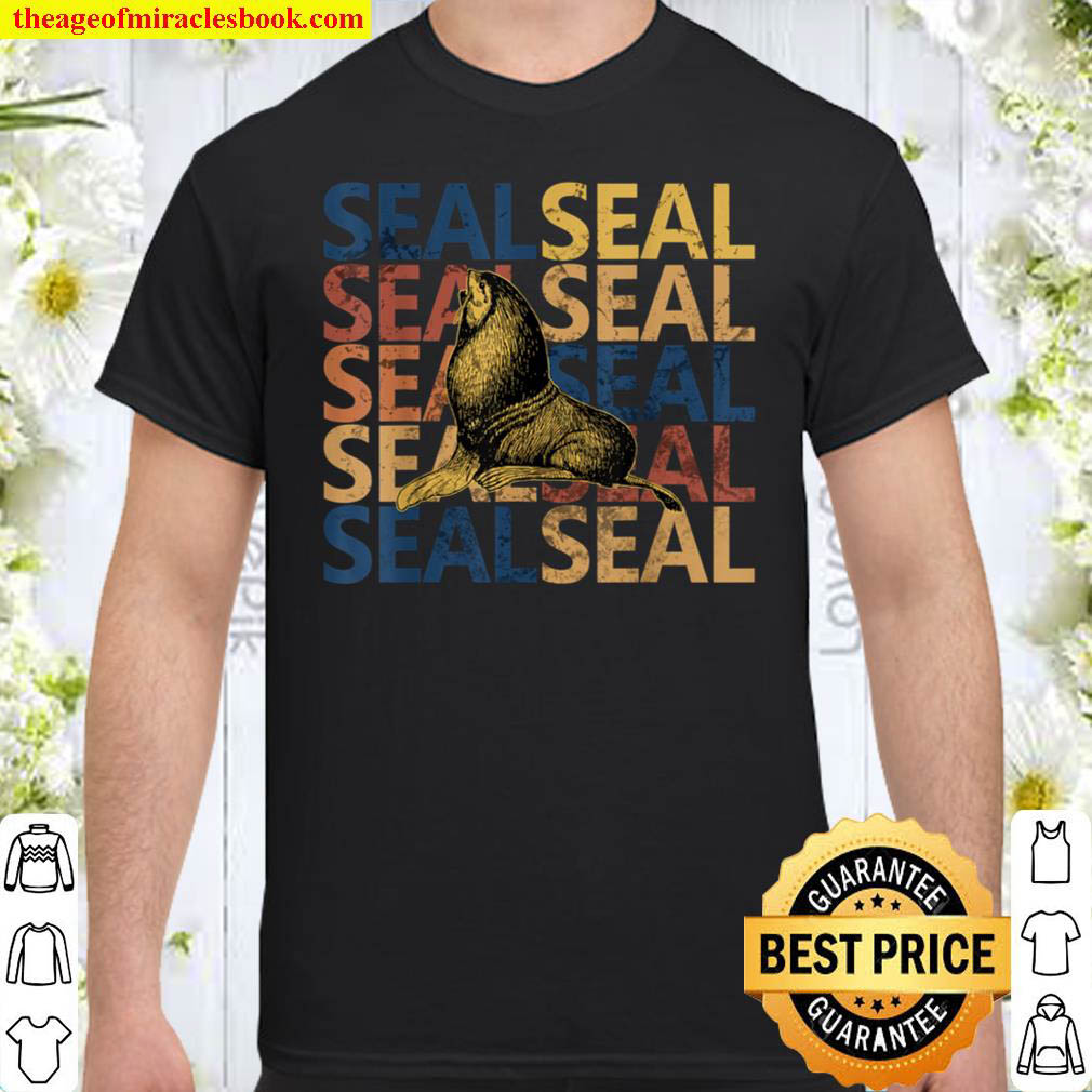 Seal Design Vintage and Retro Style Shirt