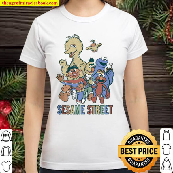 Sesame Street Colorful Group Classic Women T Shirt