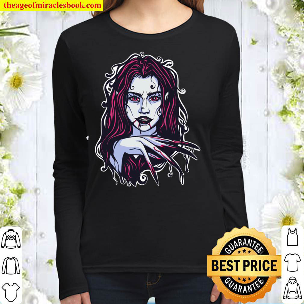 Vampire Woman Halloween Women Long Sleeved