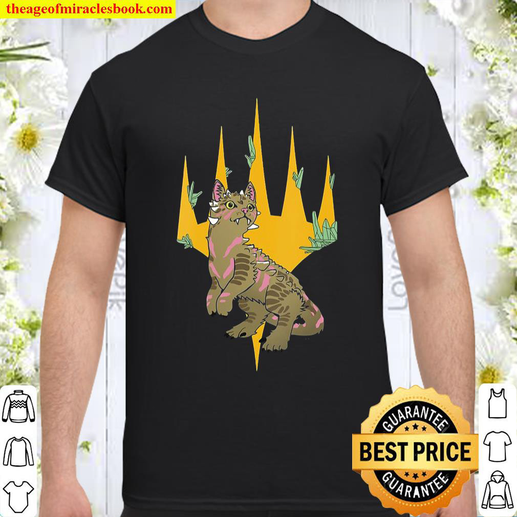 Womens Magic The Gathering Dinosaur Cat Logo V-Neck Shirt