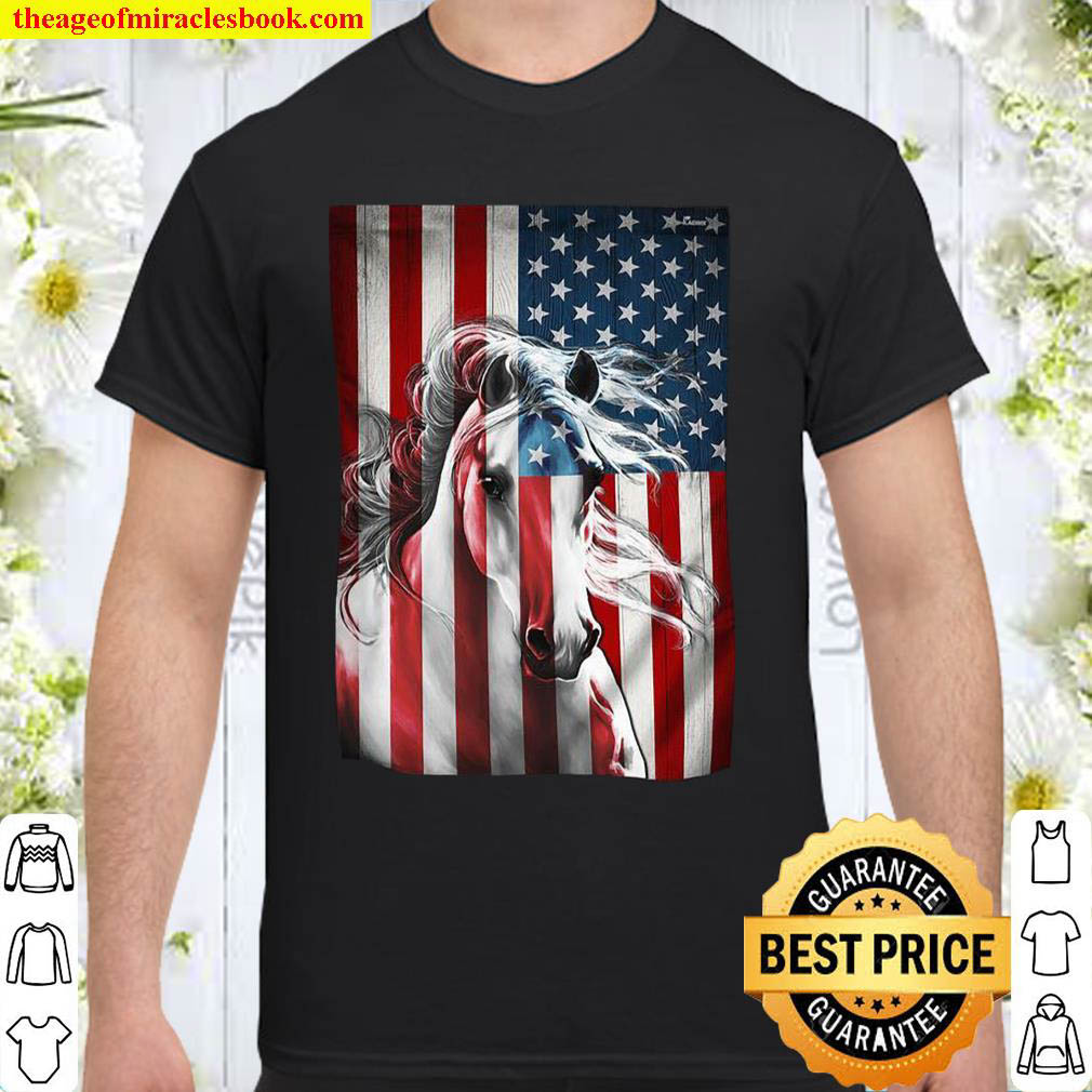 Official America Flag Horse Shirt