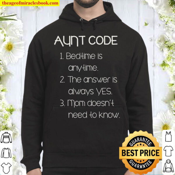 Aunt Code Funny Aunt Gift Light Hoodie