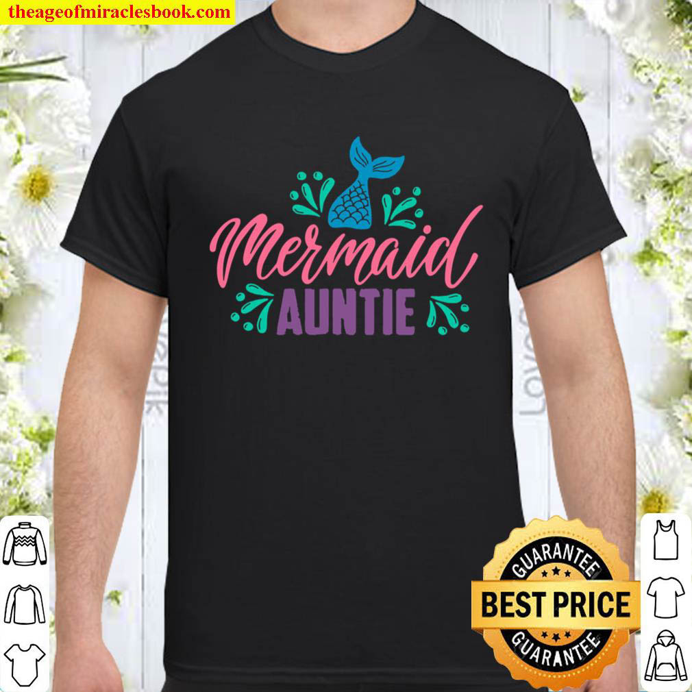 Official Auntie Mermaid Party Outfits Gift Birthday Shirt