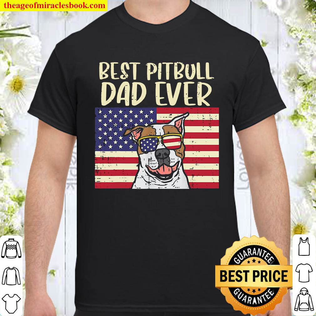 Official Best Pitbull Dad Ever Black Shirt.