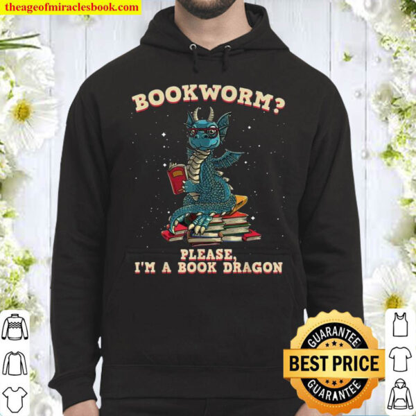 Bookworm Book Dragon Reader Library Hoodie