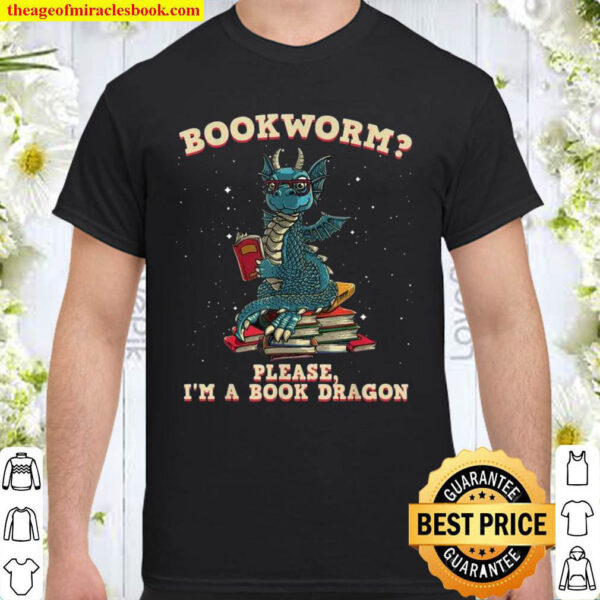 Bookworm Book Dragon Reader Library Shirt