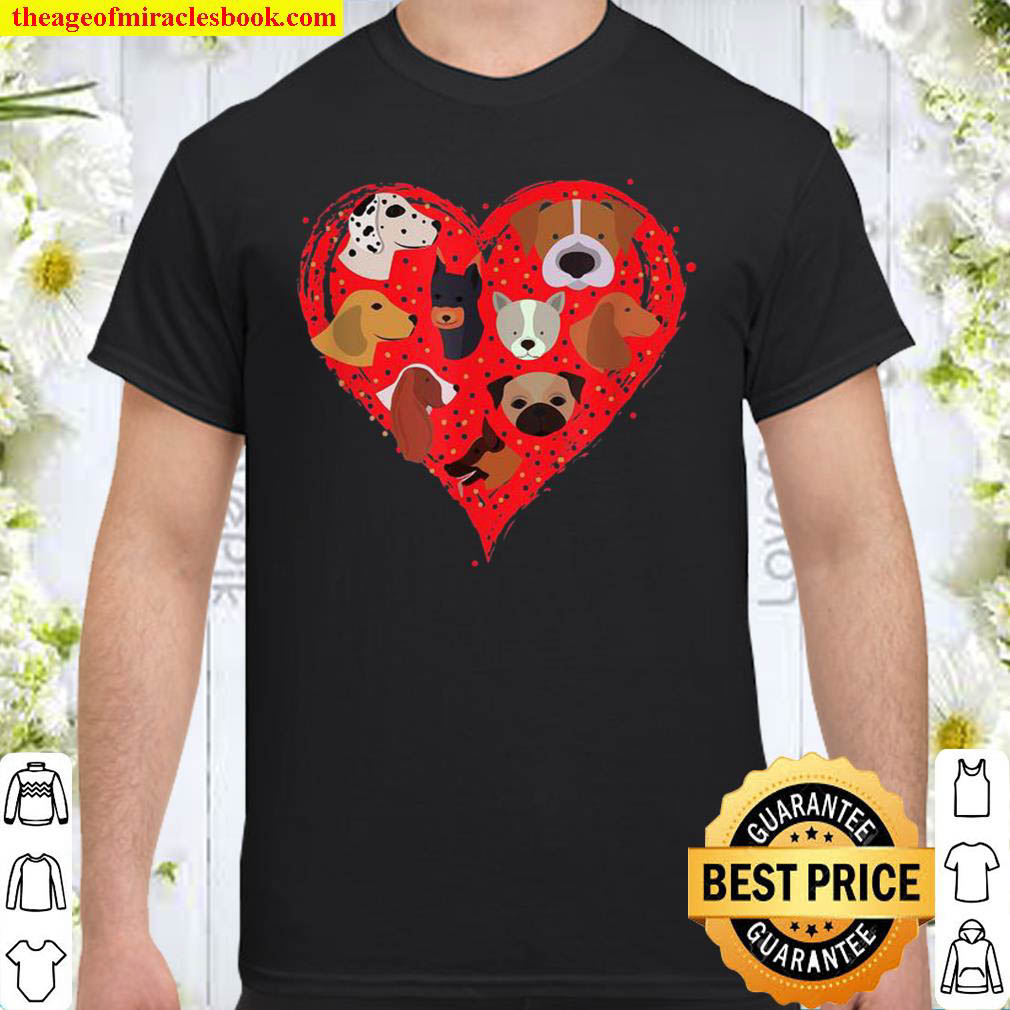 [Best Sellers] – Dog Love Heart Pattern Shirt