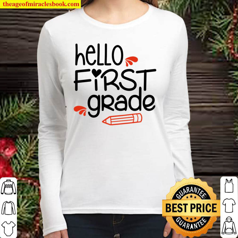 First Grade Shirt Back To School Women Long Sleeved