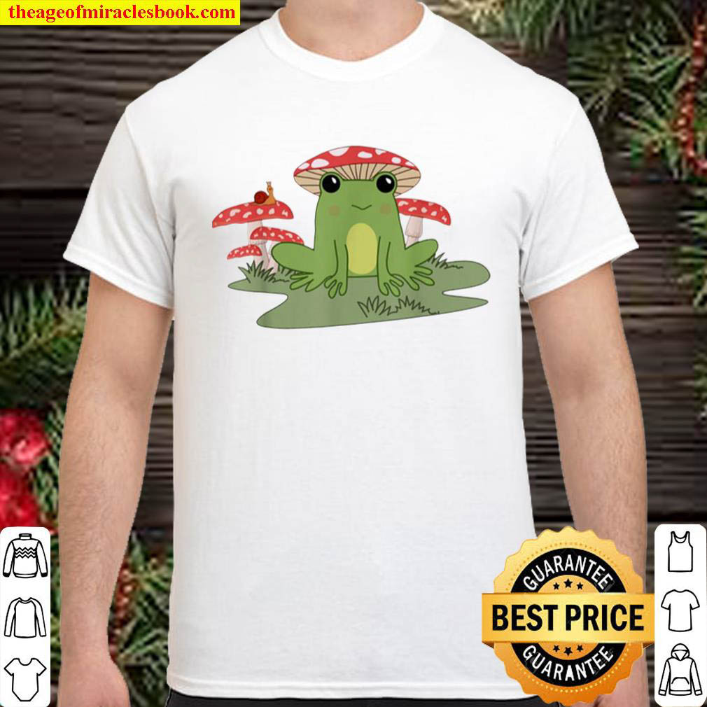 Official Frog Snail Mushroom Hat Cottagecore Mushroom Aesthetic Shirt
