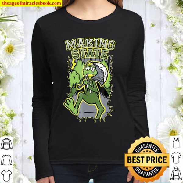 Making State Raining Frog Tee Women Long Sleeved