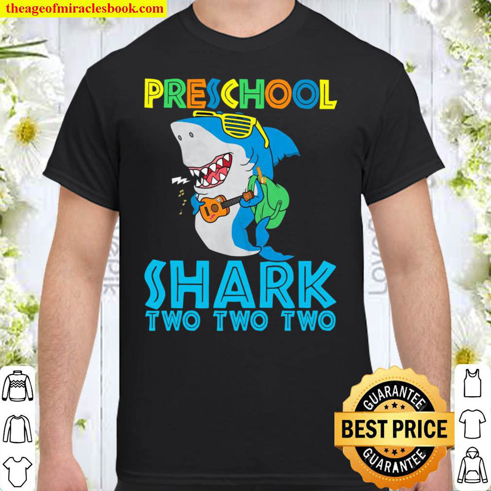 [Best Sellers] – Preschool Shark Two Two Two Happy First Day Of School Grow With Me Shirt