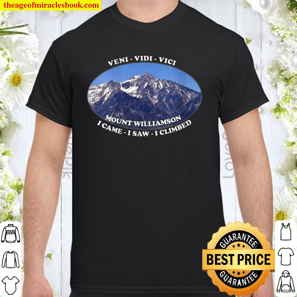 Official Womens MOUNT WILLIAMSON CALIFORNIA MOUNTAIN CLIMBING Shirt