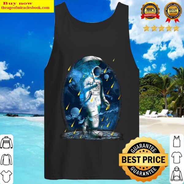 Astronaut Funny Spaceman Meteor Shower Galaxy Tank Top