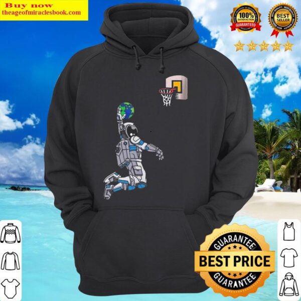 Astronaut Space Earth Dunking Basketball Hoodie