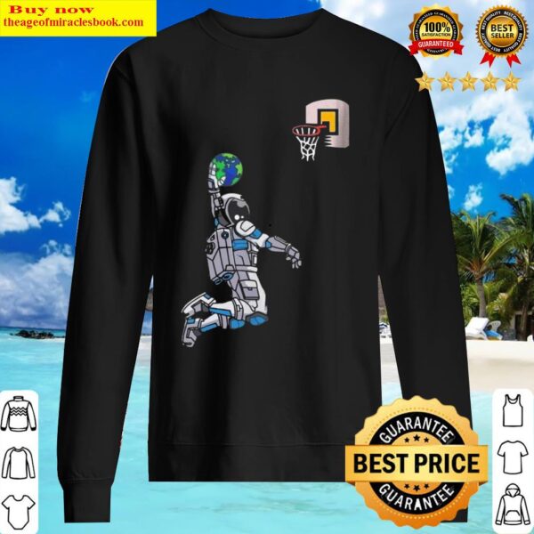 Astronaut Space Earth Dunking Basketball Sweater