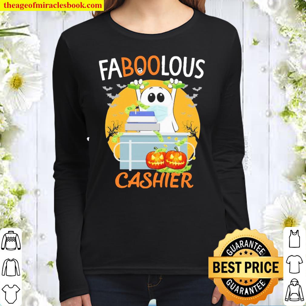 Boo faboolous cashier Halloween Women Long Sleeved