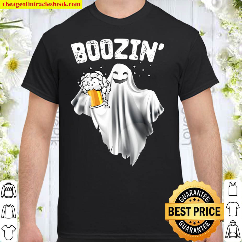[Sale Off] – Boozin – Ghost & Beer Lover Horror Night Gift T-Shirt