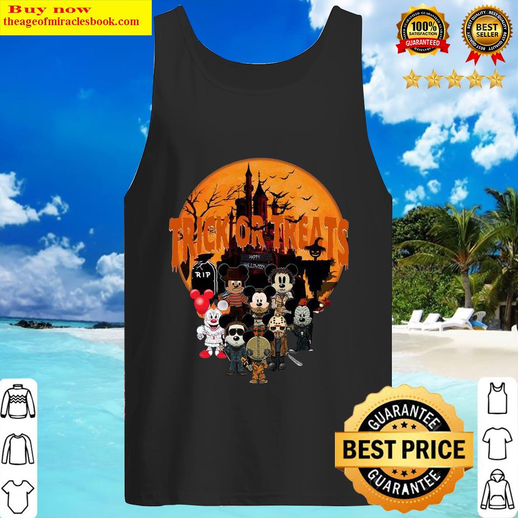 Chibi Horror Movie Character Trick or Treat Happy Halloween Tank Top