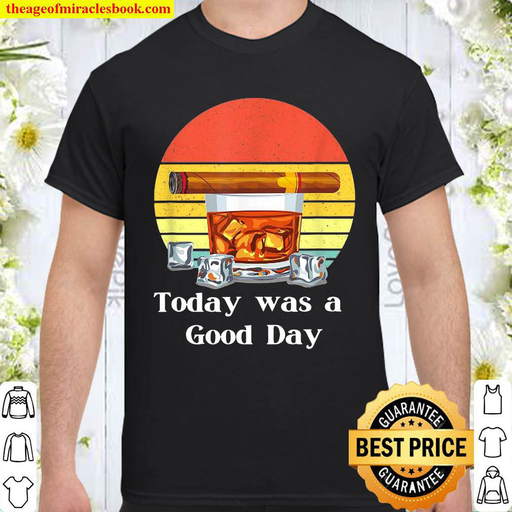 Official Cigar Smoking Drinking Retro Sunset Shirt