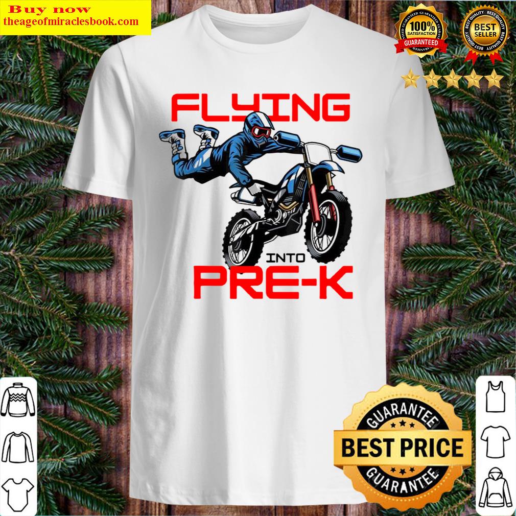 Flying Into Pre-k Pre-kindergarten Kids Dirt Bike Graphic