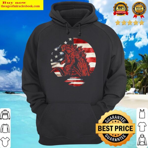 Godzilla American flag Hoodie