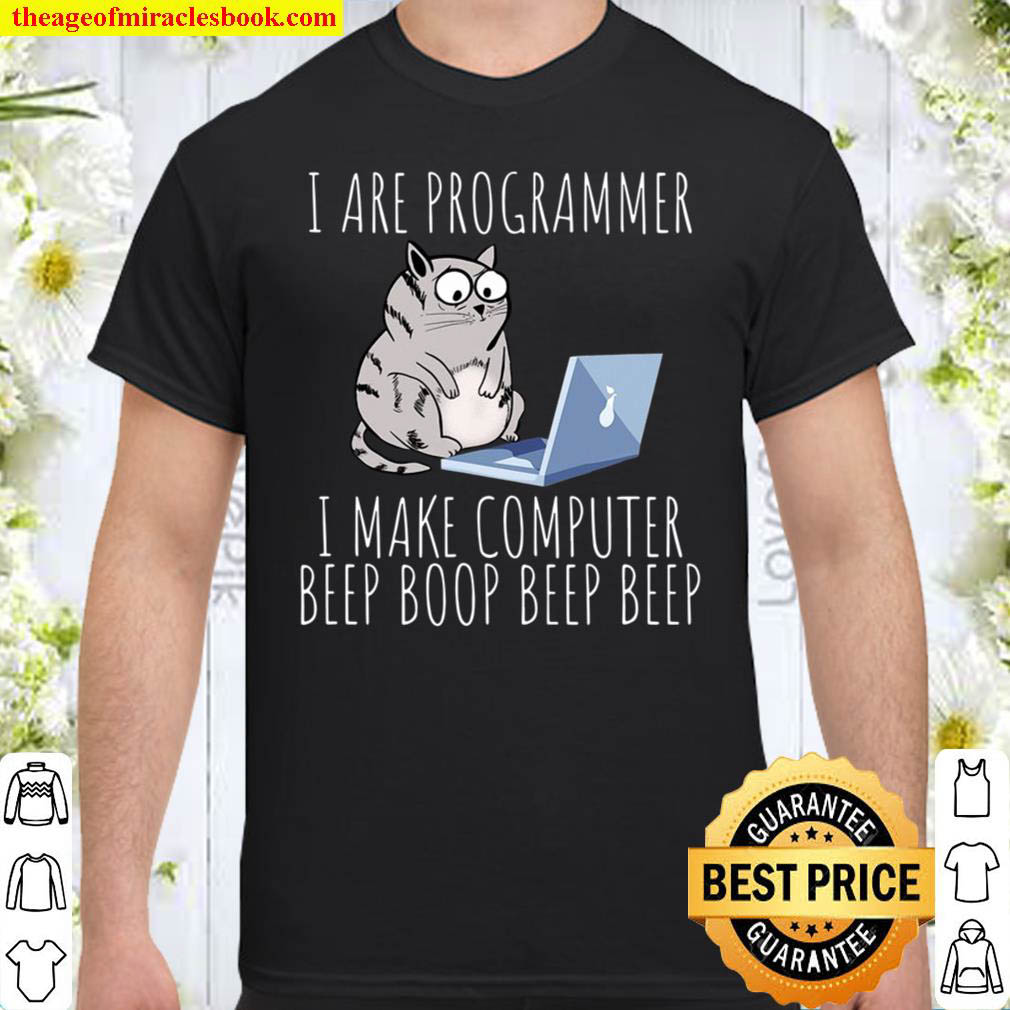 [Best Sellers] – I Are Computer Beep Boop – Mad Looking Cat Developer Science Shirt